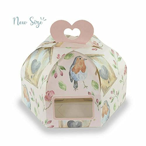 Chic A Choc Half Kg Cake Box With Handle/Hamper Box Â€“ Chicachoc Pink Floral (Pack Of 8) (Size 8X8X6.5 Inch) Baby Shower, Christmas, Birthday, Paper - Image 5