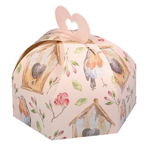 Chic A Choc Half Kg Cake Box With Handle/Hamper Box Â€“ Chicachoc Pink Floral (Pack Of 8) (Size 8X8X6.5 Inch) Baby Shower, Christmas, Birthday, Paper - Image 3
