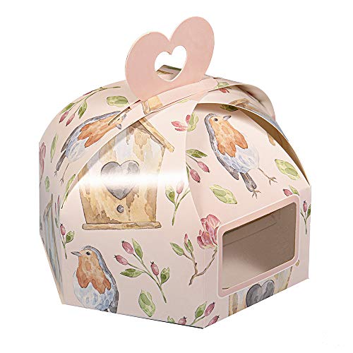 Chic A Choc Half Kg Cake Box With Handle/Hamper Box Â€“ Chicachoc Pink Floral (Pack Of 8) (Size 8X8X6.5 Inch) Baby Shower, Christmas, Birthday, Paper - Image 4