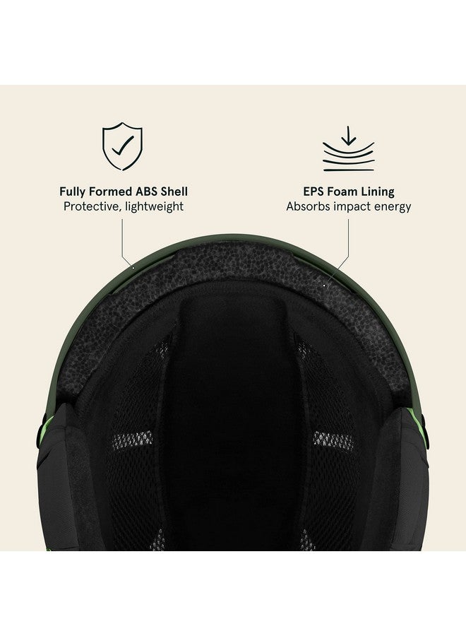 Retrospec Comstock Youth Ski & Snowboard Helmet For Kids Durable Abs Shell Protective Eps Foam & Cooling Vents Adjustable Fit For Boys & Girls Matte Forest 4851Cm Xsmall  - Image 3