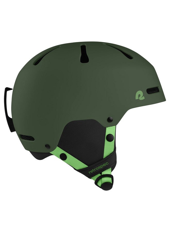 Retrospec Comstock Youth Ski & Snowboard Helmet For Kids Durable Abs Shell Protective Eps Foam & Cooling Vents Adjustable Fit For Boys & Girls Matte Forest 4851Cm Xsmall  - Image 2