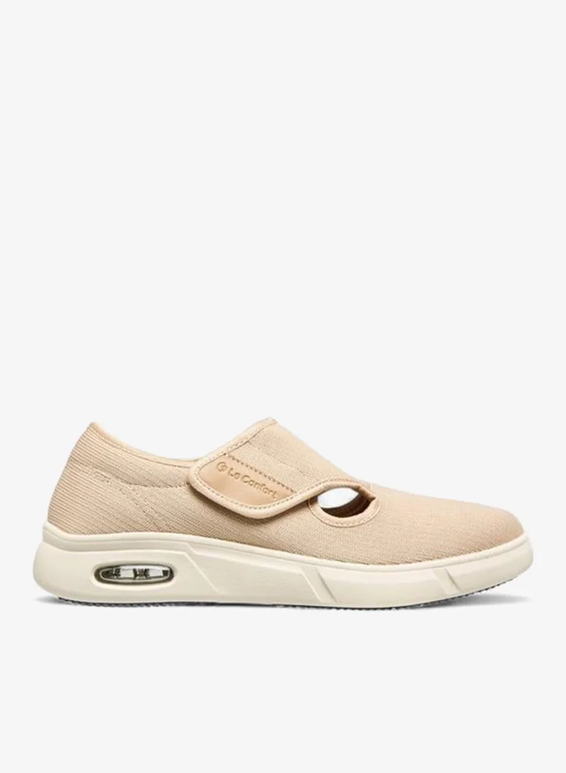 Le Confort BEIGE Textured Diabetic Shoes with Hook and Loop Closure for Women | Best Price UAE