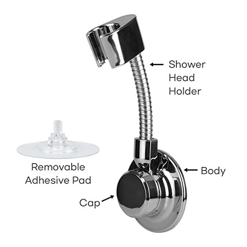 Bath Beyond BathBeyond Shower Head Holder - Flexible Shower Head Holder Adhesive Shower Head Wall Mount Holder for Hand Held Shower Head - Image 5