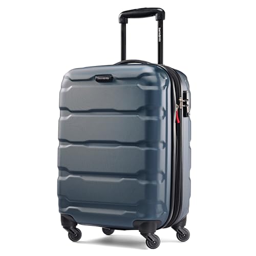 Samsonite Omni PC Hardside Expandable Luggage with Spinner Wheels, Teal, Carry-On 20-Inch - Image 1