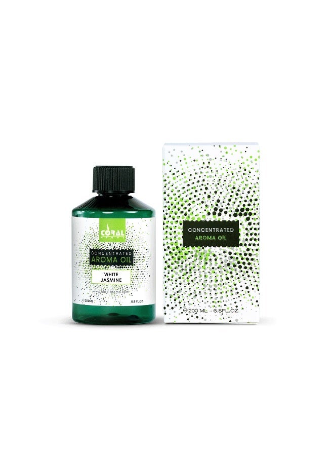 CORAL AROMA White Jasmine Aroma Oil for Diffusers 200ml  – Luxurious Floral & Refreshing Scent - Image 1