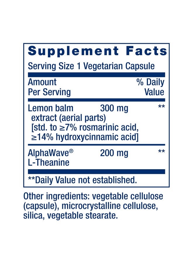Life Extension Life Extension Enhanced Stress Relief, Lemon Balm Extract, L-theanine, decompress with This Supplement for Stress, Gluten-Free, Non-GMO, Vegetarian, 30 Capsules  - Image 3