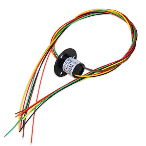 Comidox 12.5mm 300Rpm 6 Wires CIRCUITSx2A Capsule Electrical Slip Ring for Monitor Robotic Electrical Test Equipment 1Pcs - Image 1