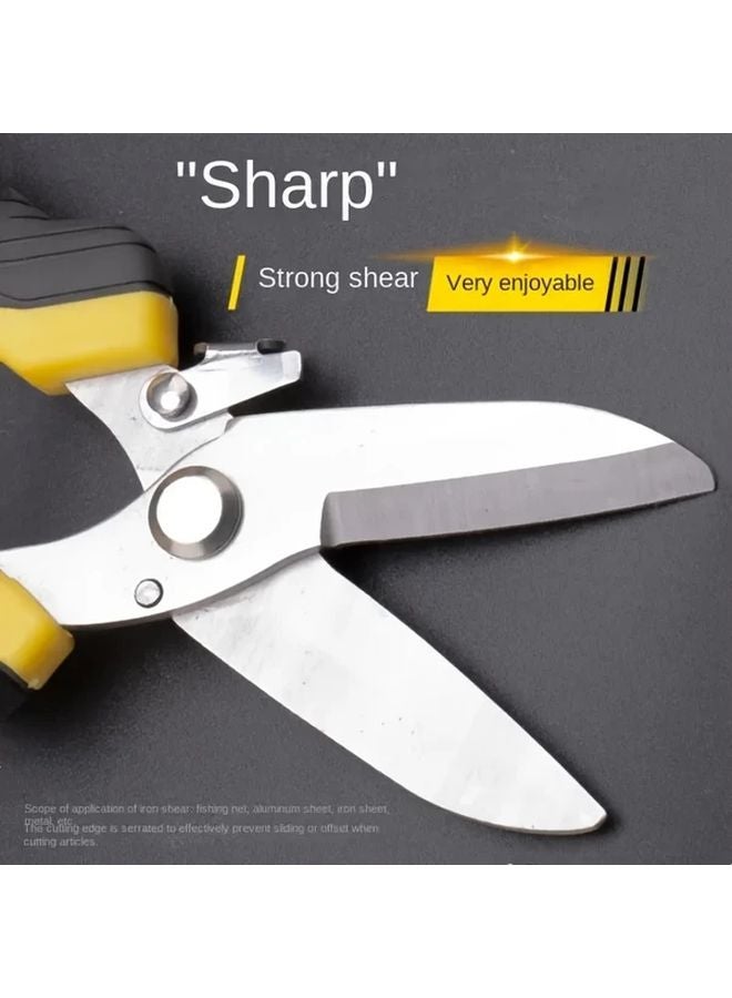 Professional Industrial Shears Stainless Steel Pointed Tip Scissors Metal PVC Pipe Cutter - Image 4