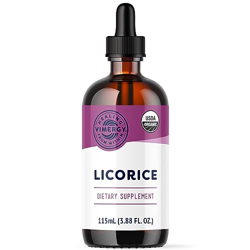 Vimergy Licorice – Promotes Digestive Function* – Benefits Respiratory Health* – USDA Certified Organic, Vegan, Gluten-Free – 115 mL (57 Servings) - Image 1