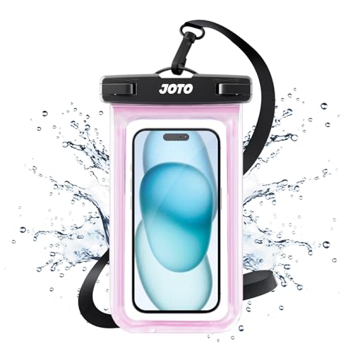 JOTO Up to 7" Universal Waterproof Phone Case for iPhone 17 Air 16 15 14 13 12 11 Plus Pro Max, IPX8 Cellphone Dry Bag XR X SE, Galaxy S23 S22 S21 S20+ S20 S10 Plus Note, Pixel -Clearpink - Image 1