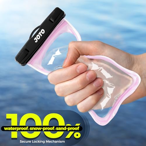 JOTO Up to 7" Universal Waterproof Phone Case for iPhone 17 Air 16 15 14 13 12 11 Plus Pro Max, IPX8 Cellphone Dry Bag XR X SE, Galaxy S23 S22 S21 S20+ S20 S10 Plus Note, Pixel -Clearpink - Image 5
