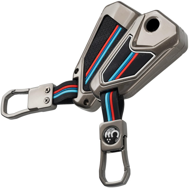 SHOPOFLUX Metal Key Cover Compatible for Universal Bike flip Key (Metal) - Image 1