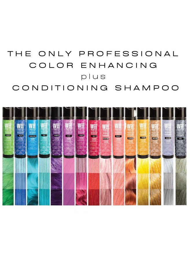 Watercolors - Intense Metallic Color Depositing Sulfate & Paraben Free Shampoo Maintains & Enhances Haircolor Steel 8.5 Oz - Image 1