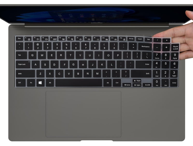 Capsa Keyboard Cover for Samsung Galaxy Book Pro 360 15.6 and Book 2 Pro 360 15.6", Galaxy Book Pro, Samsung Galaxy Book Pro 360 & Galaxy Book Pro 15.6" Keyboard Skin Cover Protector... (Black) - Image 1