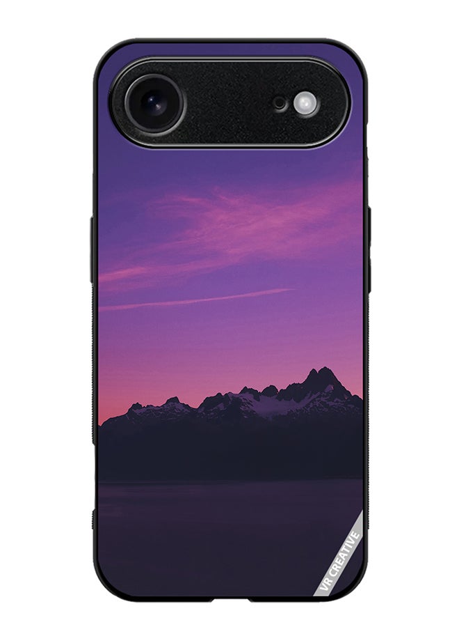 Protective Case Cover For Apple iPhone 17 Air Purple Mountain Design Multicolour