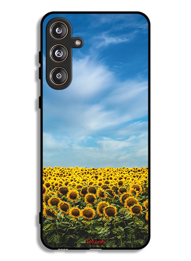 Tolwak Samsung Galaxy M55 5G Protective Case Cover Sunflowers Under The Sky - Image 1