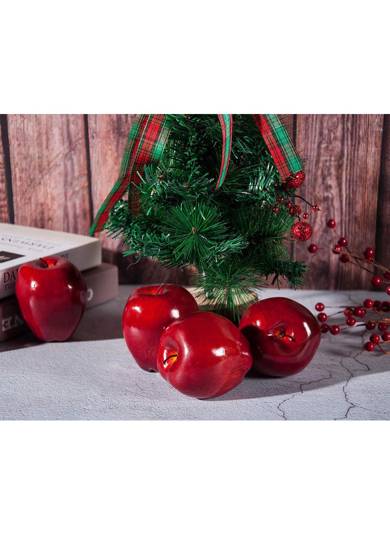 Toopify Toopify 16PCS Artificial Red Apples  Red Delicious Apple Plastic Fruit Fake Fruit Lifelike Simulation Apples for Home Kitchen Table Basket Decoration  3.43"" x 2.95""  - Image 5