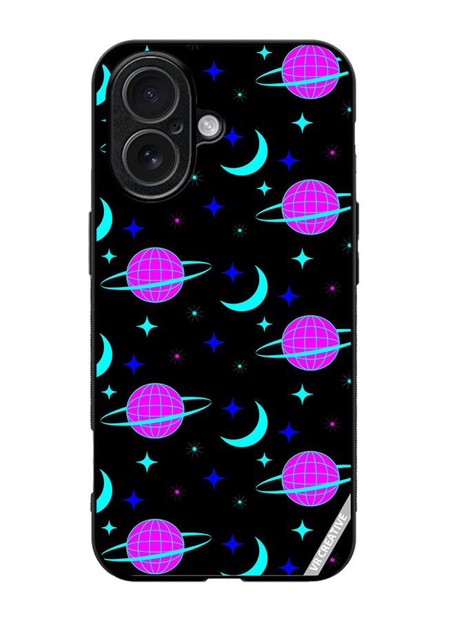 VR CREATIVE Protective Case Cover For Apple iPhone 17 Pattern On Black Design Multicolour