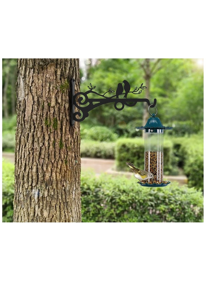 SYOSI 2 قطع شماعات نبات معدنية، شماعات نبات زخرفية داخلية شماعة نبات معلقة حوامل معدنية مثبتة على الحائط خطاطيف للفوانيس سلال الزهور مغذيات الطيور رياح جرس الفوانيس - Image 3