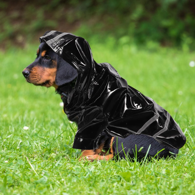 Dog Rain Coat Reusable Dog Rain Jacket Folding Dog Raincoat Reflective Rain Raincoat - Image 1