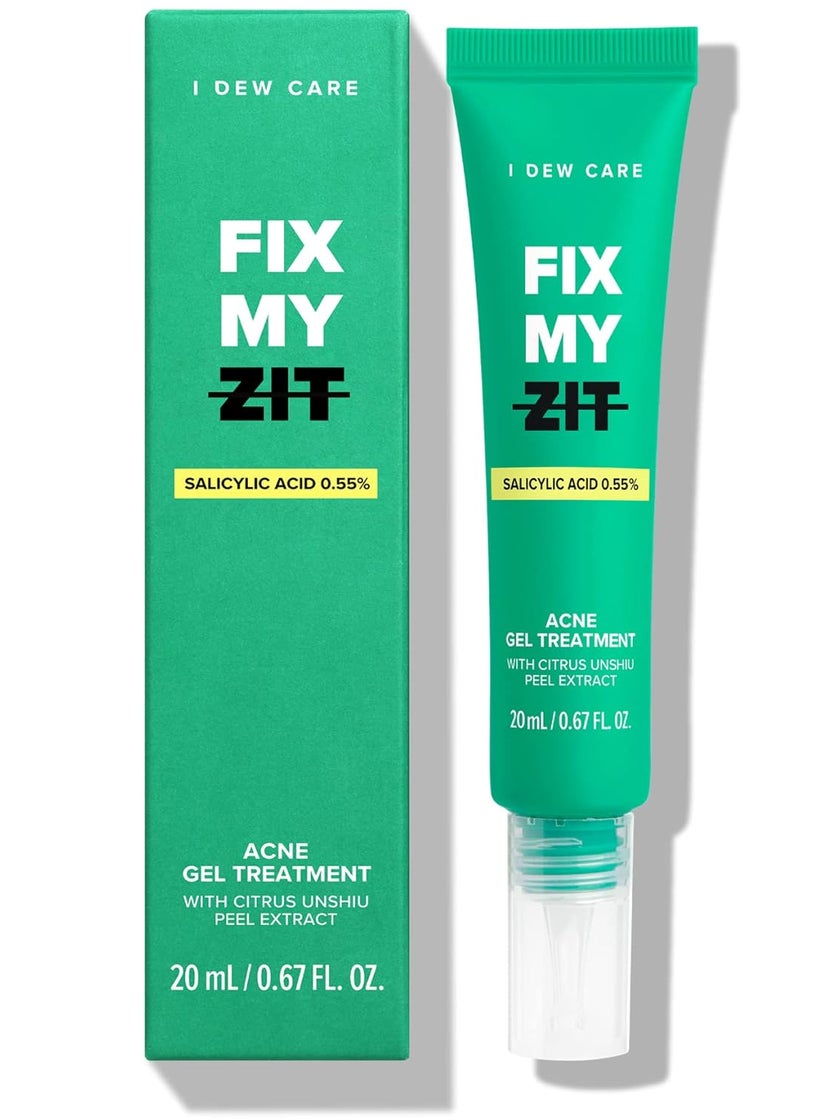 I DEW CARE - I DEW CARE Acne Gel Treatment  Fix My Zit  with 055 Salicylic Acid Spot Treatment Blemishes  Zits Pimple Control Clears Breakouts for Sensitive Skin Soothing 067 FL Oz - Image 1