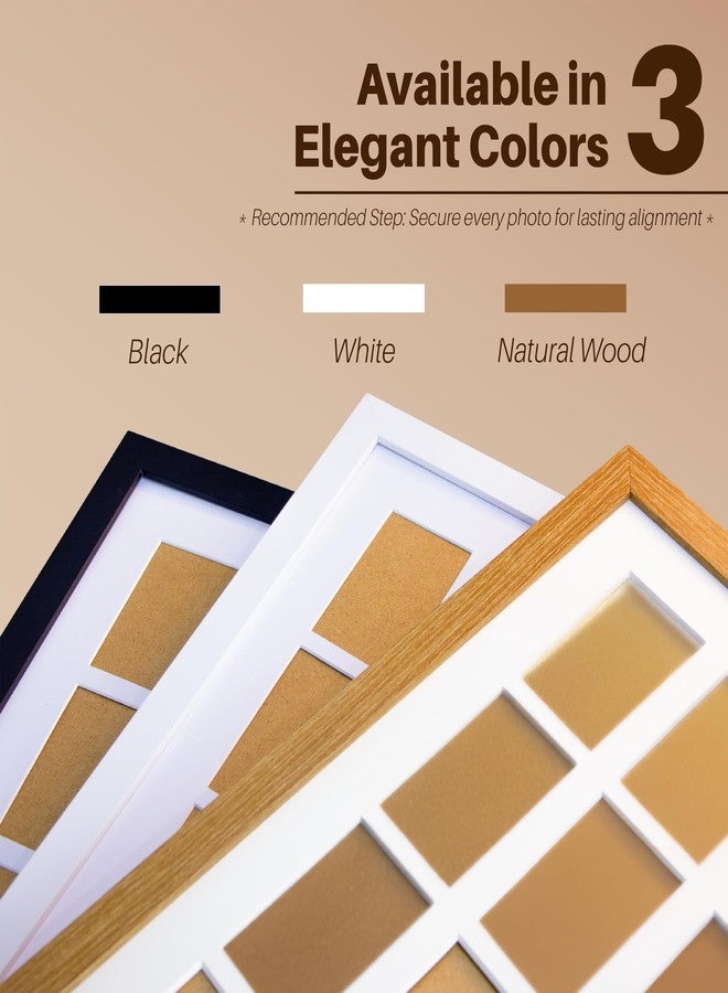 Tapeera Black Multi Picture Frame Collage Wall Decor For Fujifilm Instax Mini Film - 30 Openings Large Photo Collage Frame For Wall - Mini Picture Wall Frame - Not Compatible with Polaroid Film Size - Image 5