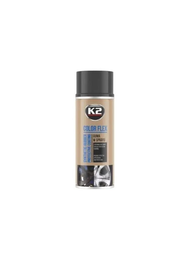 K2 Matte Black Rubber Protection Spray 400 ml For Rims And Parts - Image 1