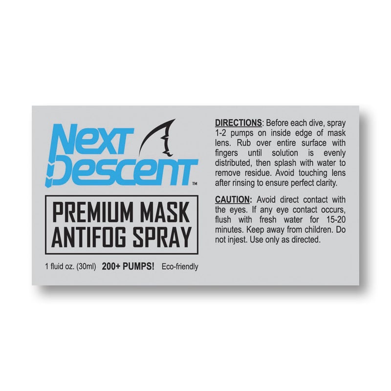 Next Descent Mask Defog | Anti Fog Spray for Scuba Mask, Swim Goggles, Snorkeling/Diving - Image 2