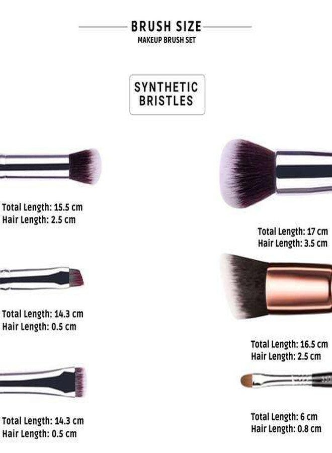 ألور مجموعة فرش مكياج Allure Beige Pro مكونة من 16 فرشاة مع حقيبة من جلد الغزال - Image 4