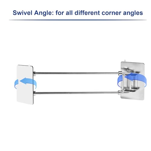 Safoner RV Shower Corner Storage Bar- Adjustable Stainless Steel Rod for Corner Shelves in Camper, Length 7.9-13.7 inches- RV Bathroom Organization Must Have Accessories (2 Pack - Image 3