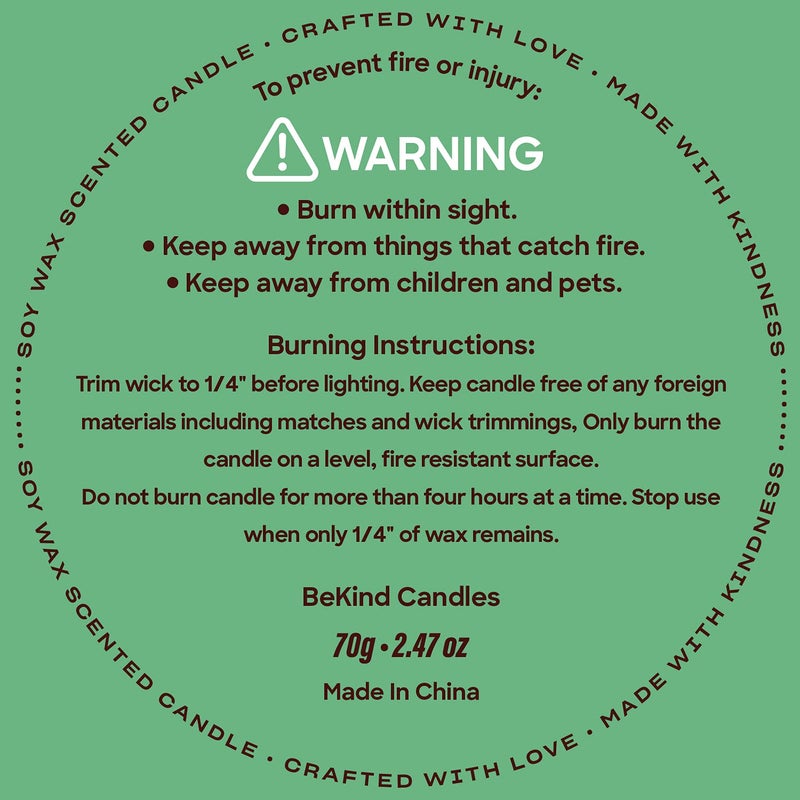 Bekind Good Vibes 6 Scented Candles Set - Scented Candles for Home, Relaxing Stress Relief, Aromatherapy - Natural Soy Wax and Fragrance - Gifts for Women, Mom, Best Friend, Wife, Birthday - Image 2
