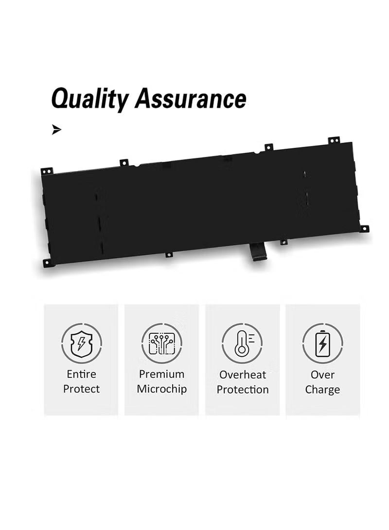 Qunain بطارية 8N0T7 متوافقة مع D,,ell XPS 15 9575 و Precision 5530 - Image 3