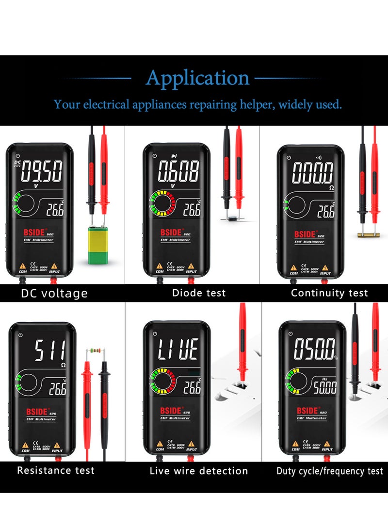 BSIDE - S20 Intelligent EMF Multimeter Electromagnetic Radiation Detector 3.5-inch Colored Display 9999 Counts Auto Range Rechargeable Universal Meter - Image 1