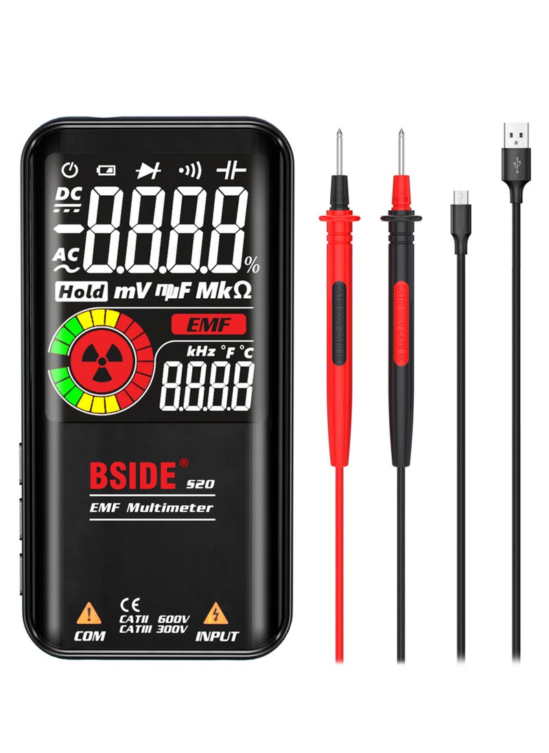 BSIDE - S20 Intelligent EMF Multimeter Electromagnetic Radiation Detector 3.5-inch Colored Display 9999 Counts Auto Range Rechargeable Universal Meter - Image 1