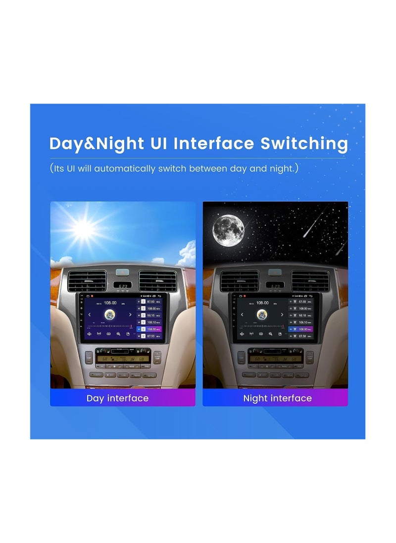 SHEZA STAR - Android Car Stereo for Lexus ES250 ES300 ES330 2001 2002 2003 2004 2005 2006 2GB RAM 32GB ROM 9Inch Support Apple Carplay, MirrorLink WiFi BT, IPS Touch Screen with Backup Camera Included - Image 1