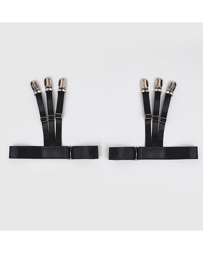 elastic and adjustable three-clip shirt sock clip business versatile spot neat men - Image 4