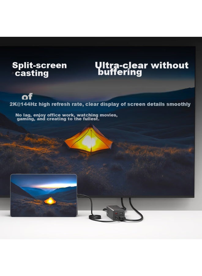 M I Xiaomi Gallium Nitride 67w Desktop Fast Charging Socket Pro, Laptop Switch Charger, Handheld Base, Usb Power Strip, Hdmi Screen Mirroring, Power Strip, Socket, Portable Charging Station - Image 2