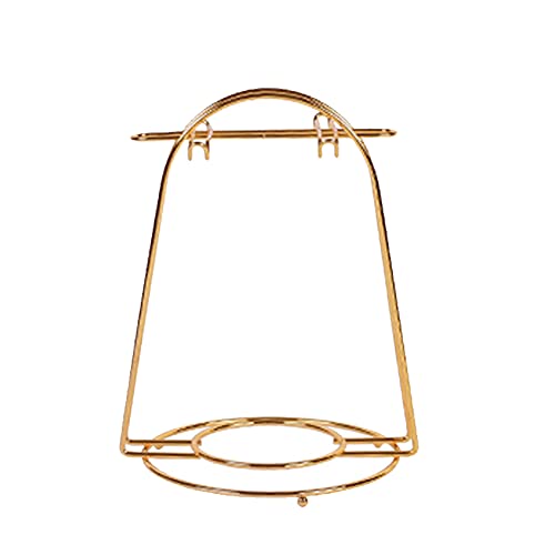 YY YEARCHY Coffee Mug Holder Espresso Cups Holder Cup Drying Rack Cups Drainer Stand Metal Mug Tree Cups Organizer with 4 Hook Hangers for Kitchen Counter and Tea PartyGold - Image 1