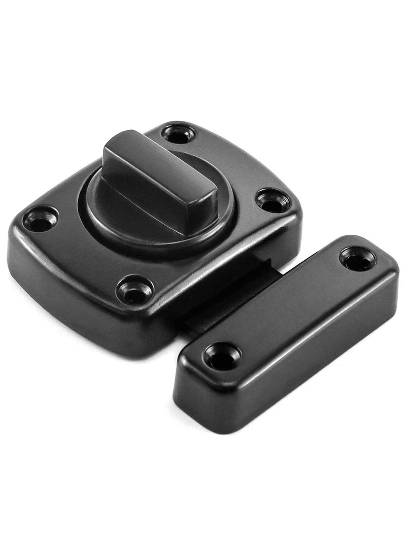 RATSAW Rotating Bolt Latch Convenient Stainless Steel and Brushed Finish Door Lock for Various Doors Black  - Image 5