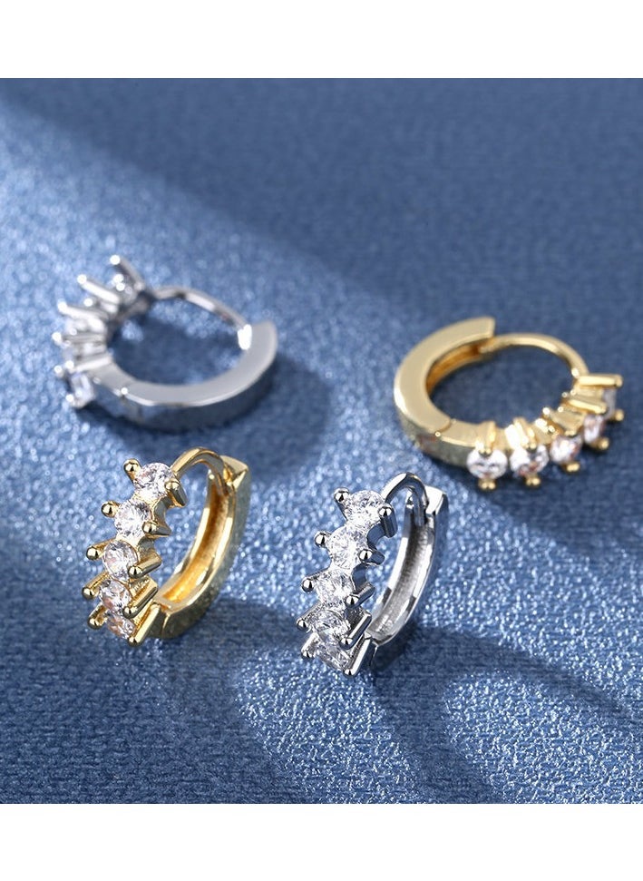 OD'lover - New 2025 Luxury Cz Geometric Hoop Earrings Fashion 18K Gold  Ear Buckles For Women Wedding Fine Decoration Jewelry With You Accessories Trendy Creative Best Gift - Image 1