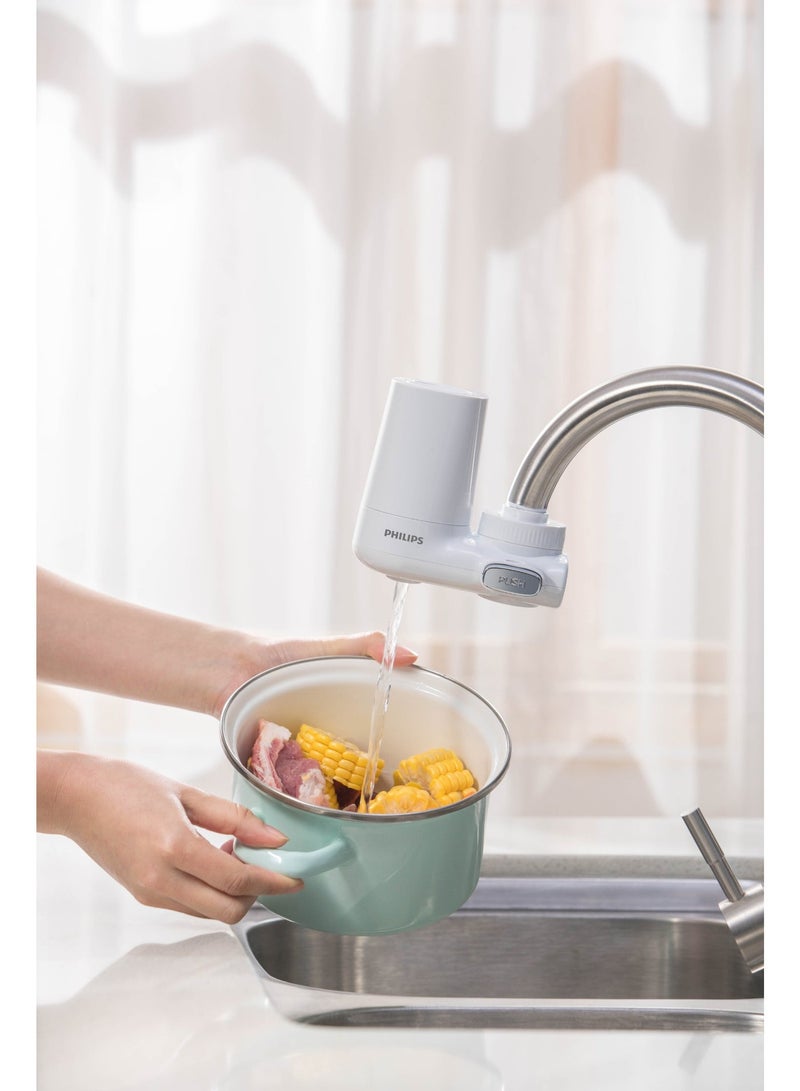 Philips فيليبس فلتر مياه على الصنبور، X-Guard عمودي، أبيض… - Image 3