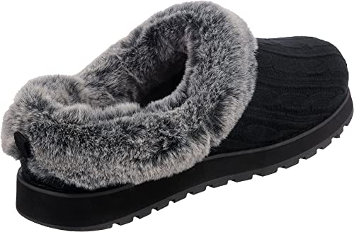 Skechers Women's Keepsakes – Ice Angel Slipper, Black, 6 Wide - Image 4