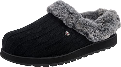 Skechers Women's Keepsakes – Ice Angel Slipper, Black, 6 Wide - Image 1
