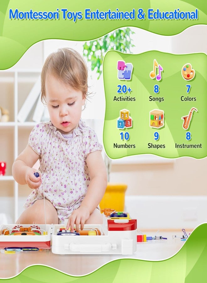 MFEESYOB Montessori Toys for 1 Year Old Boy Girl, Musical Montessori Busy Board for 12-18 Month Age, Educational Montessori Toy for Toddlers 1-3, Birthday Gift for 1+ Year Old Boy Girl - Image 2