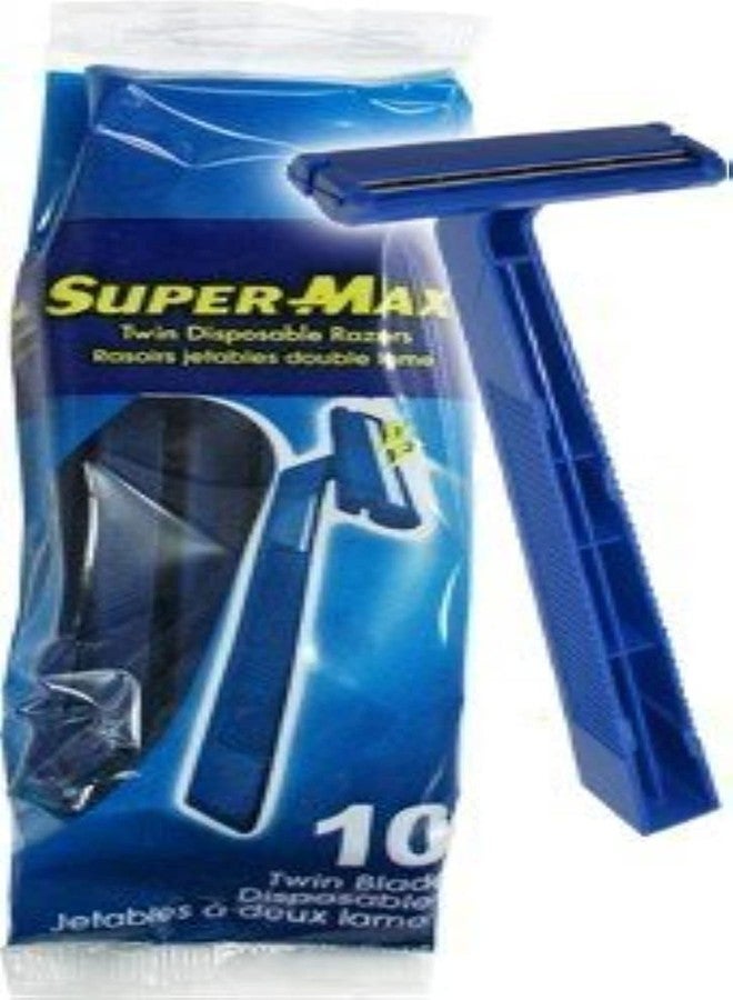 Supermax Super Max Twin Blade Disposable Razor - 10 Pack - Image 2