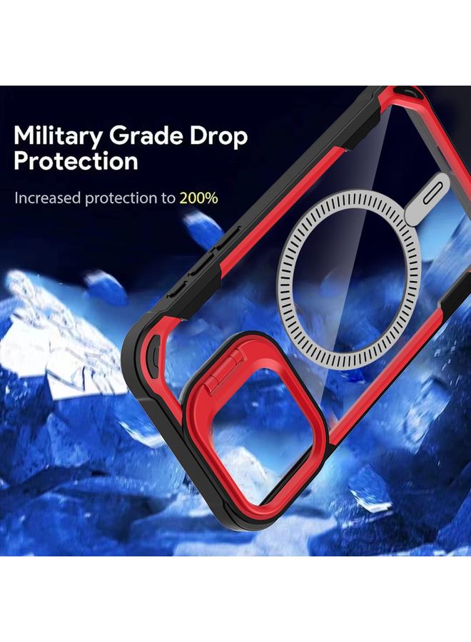 اس-توب جراب لهاتف iPhone 15 Pro Max، جراب شفاف من الأكريليك مع حامل عدسة MagSafe - Image 2