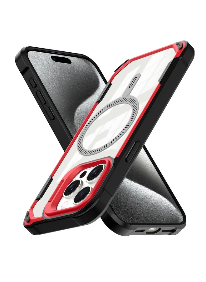 اس-توب جراب لهاتف iPhone 15 Pro Max، جراب شفاف من الأكريليك مع حامل عدسة MagSafe - Image 3