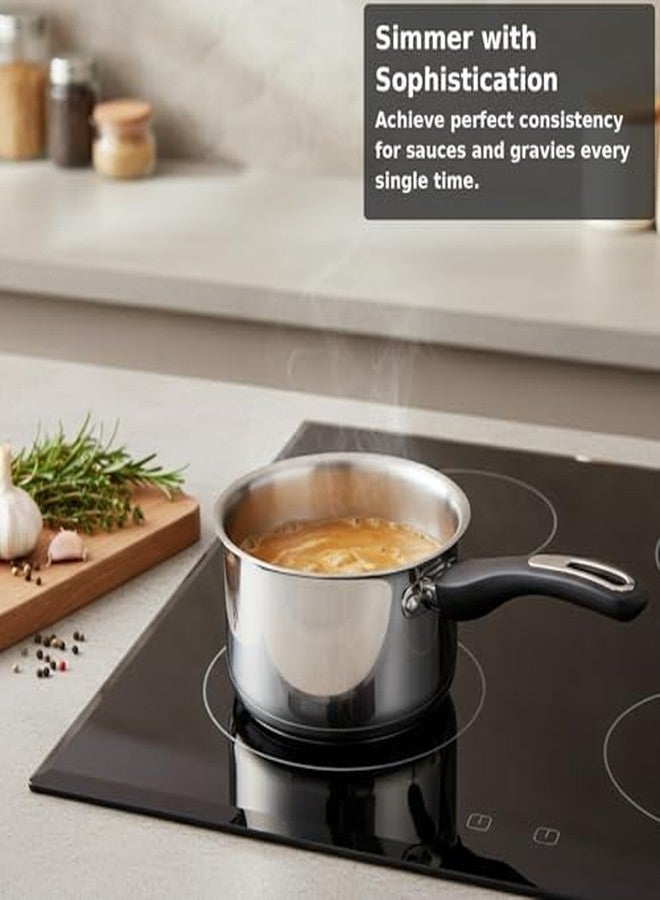 Anjali FPSP16 Stainless Steel Fiesta Pro Sauce Pan Without Lid Chai pan with Induction Base 16 cm 1350 ml - Image 5