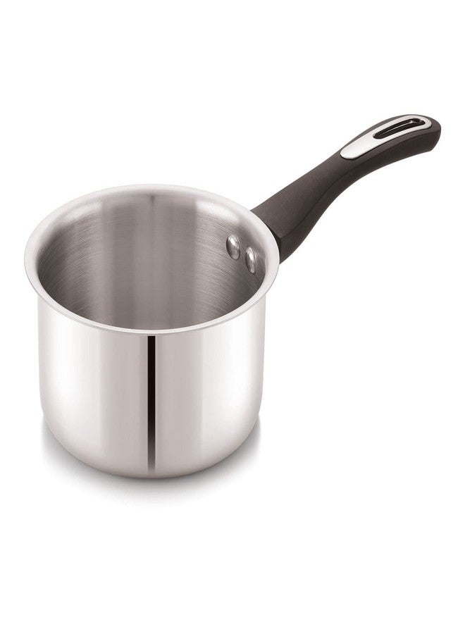 Anjali FPSP16 Stainless Steel Fiesta Pro Sauce Pan Without Lid Chai pan with Induction Base 16 cm 1350 ml - Image 1