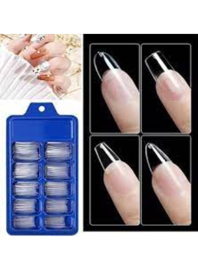Fake Nails High Quality 100pcs/Box Natural Transparent Different Sizes - Image 4